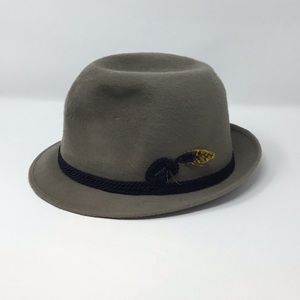 VTG Resistol Self Conforming Fedora with feather